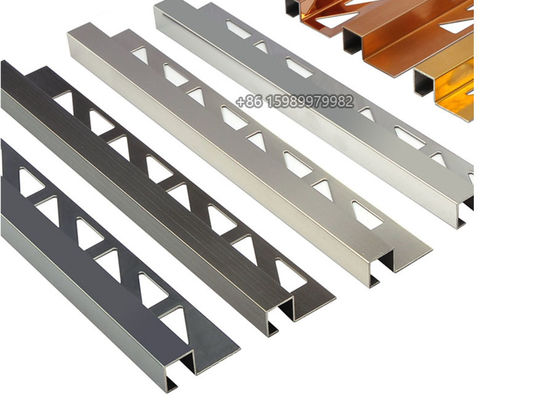 Disposizione delle mattonelle di acciaio inossidabile del quadrato della scatola per le mattonelle che orlano d'argento nero spazzolata